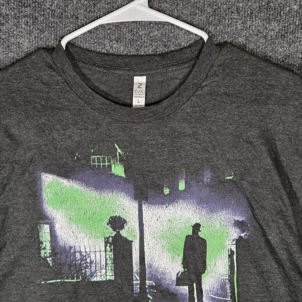 The Exorcist Horror Movie Graphic T-Shirt Mens Large Gray Zuni Sportswear Tee